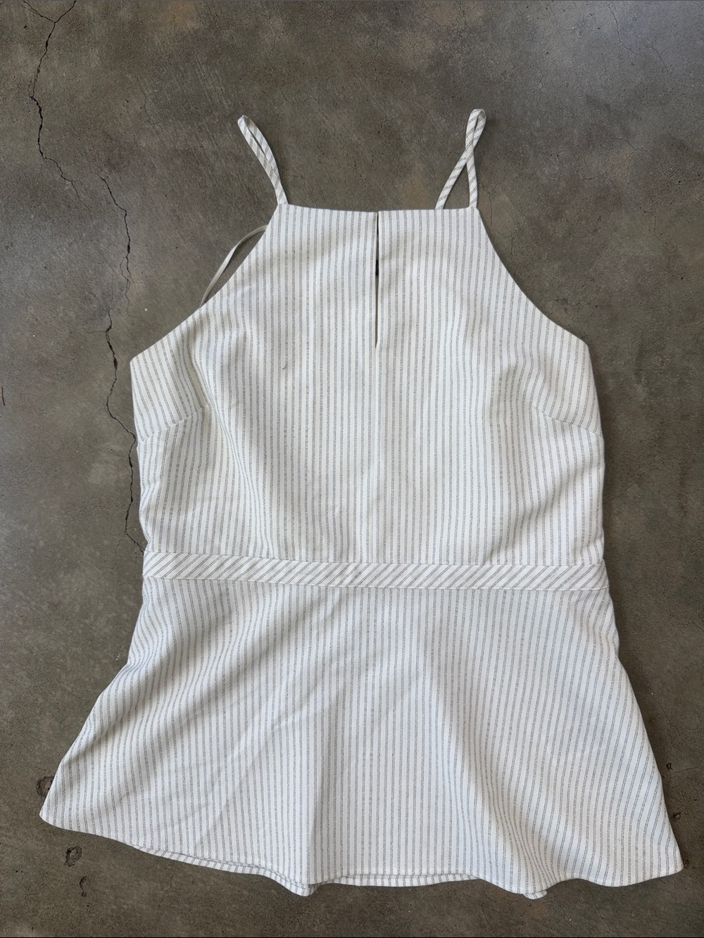 Banana republic- Striped White and black stripe Peplum Top